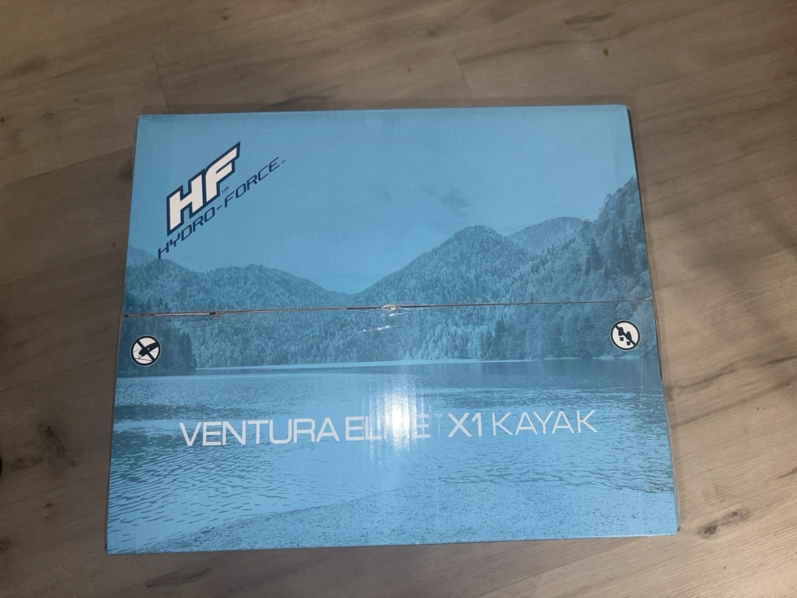 Hydro-Force Ventura Elite X1 Inflatable Kayak Set Teal/Gray w/ Paddle & Pump NIB