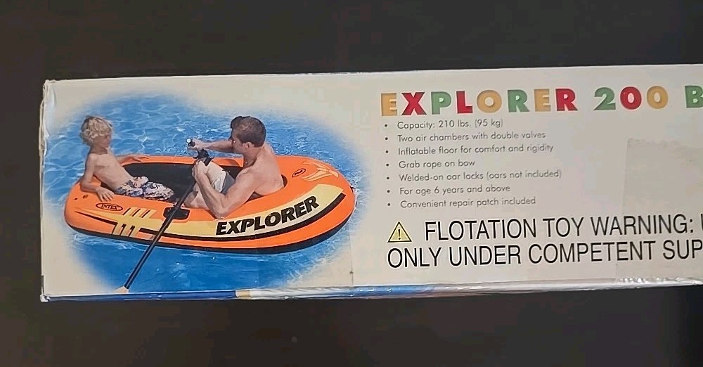 INTEX EXPLORER 200 INFLATABLE 2 Person River BOAT Raft Set New Free Ship