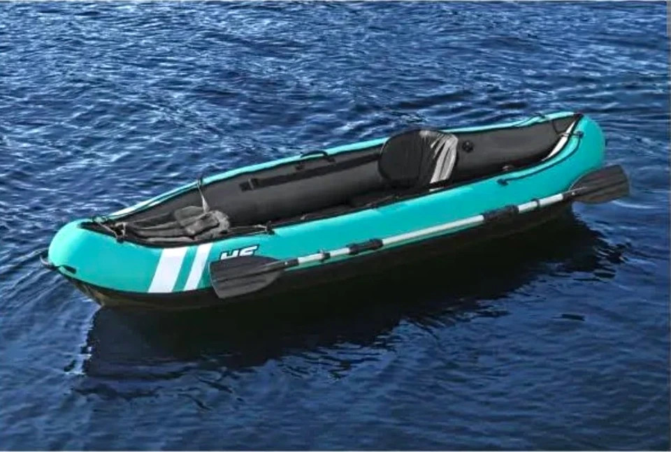 Hydro Force Inflatable Kayak Set | Includes Seat, Paddle, Hand Pump, Storage Bag