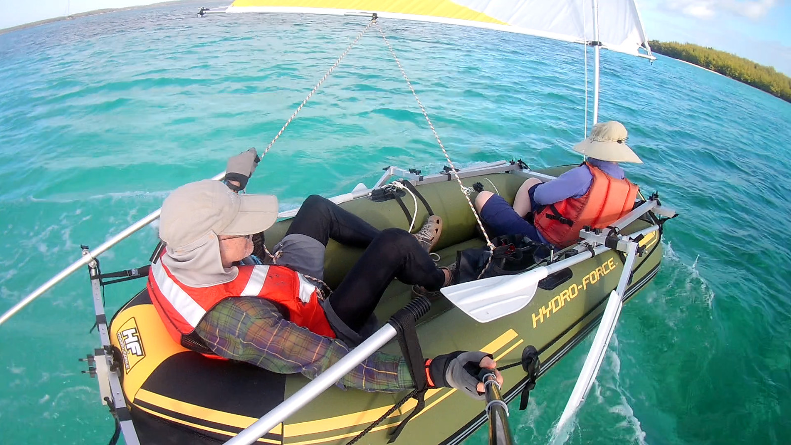 Inflatable Sailboat with Bestway Marine Pro hull. Very portable!