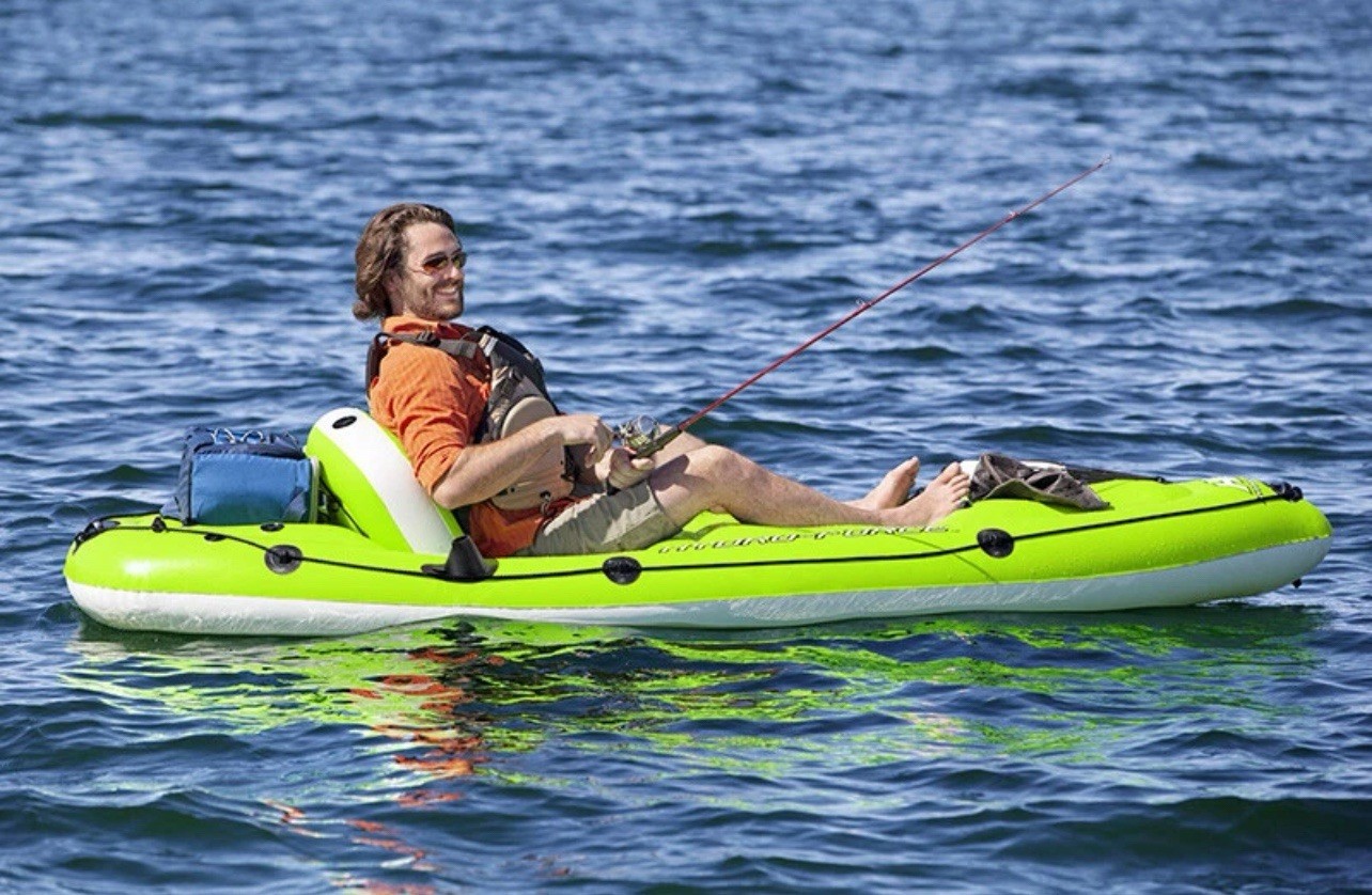 Bestway Hydro-force Inflatable Koracle Fishing kayak Boat Complete Set with Pump