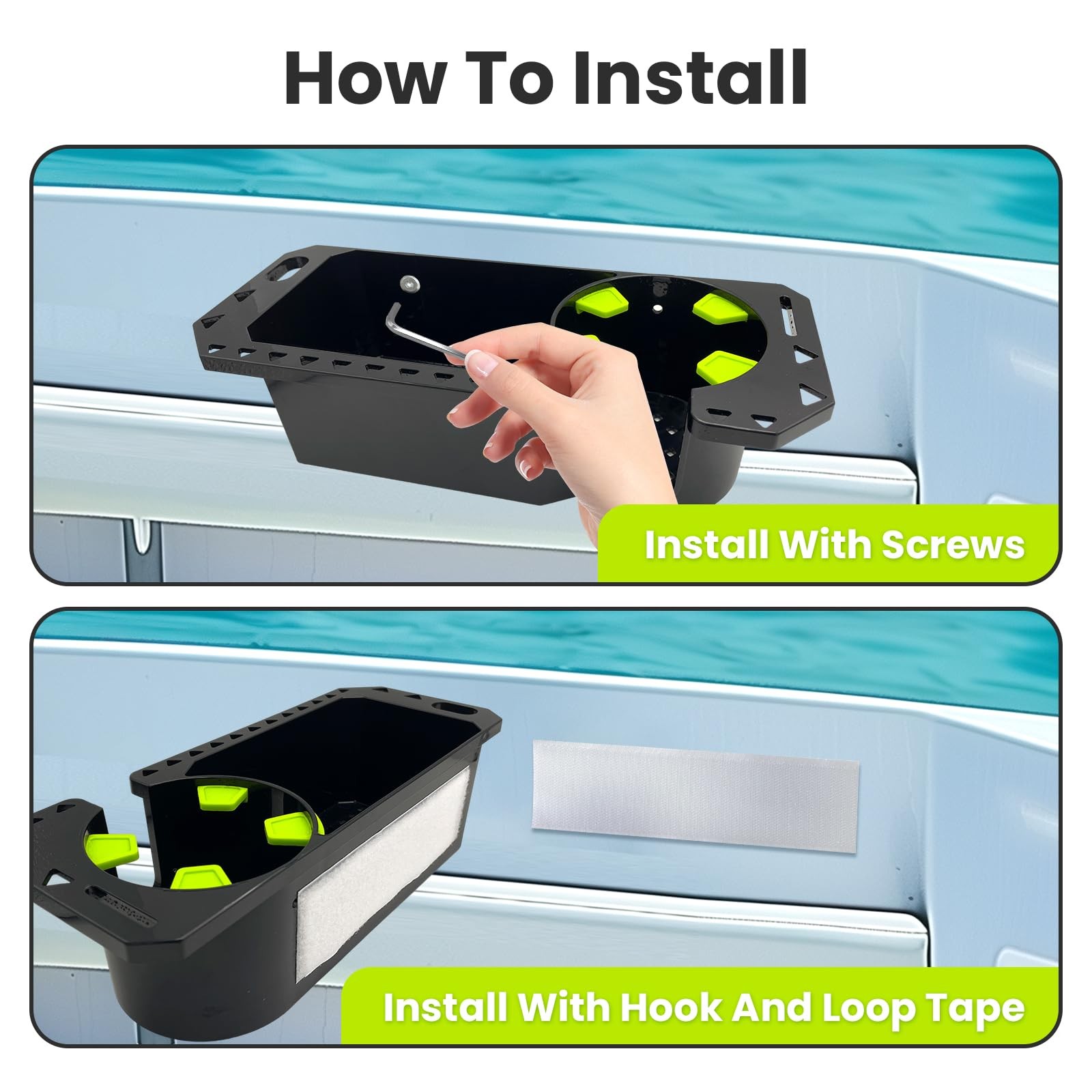 Gocozer Boat Cup Holder Rubber Tab Boat Accessories Boat Storage Organizer