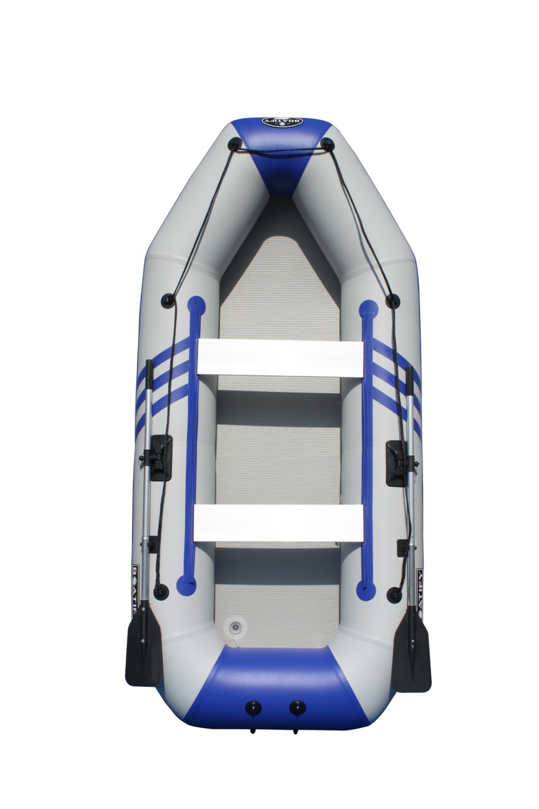 Boatify 9.8ft Inflatable Fishing Boat Raft Dinghy Pontoon Kayak with Air Floor w