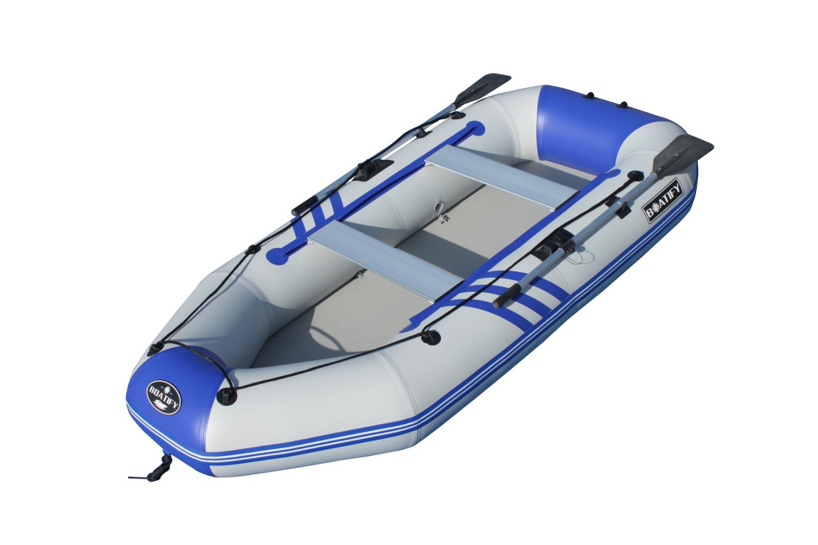 Boatify 9.8ft Inflatable Fishing Boat Raft Dinghy Pontoon Kayak with Air Floor w