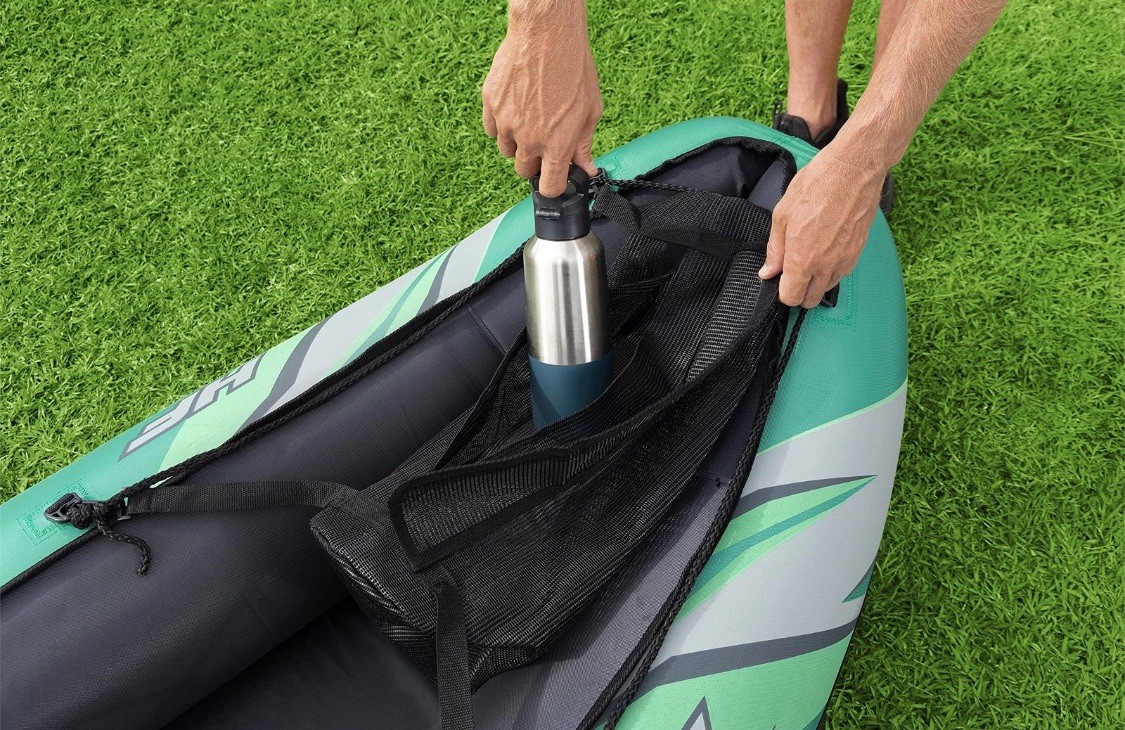 Hydro Force Inflatable Kayak Set | Includes Seat, Paddle, Hand Pump, Storage Car