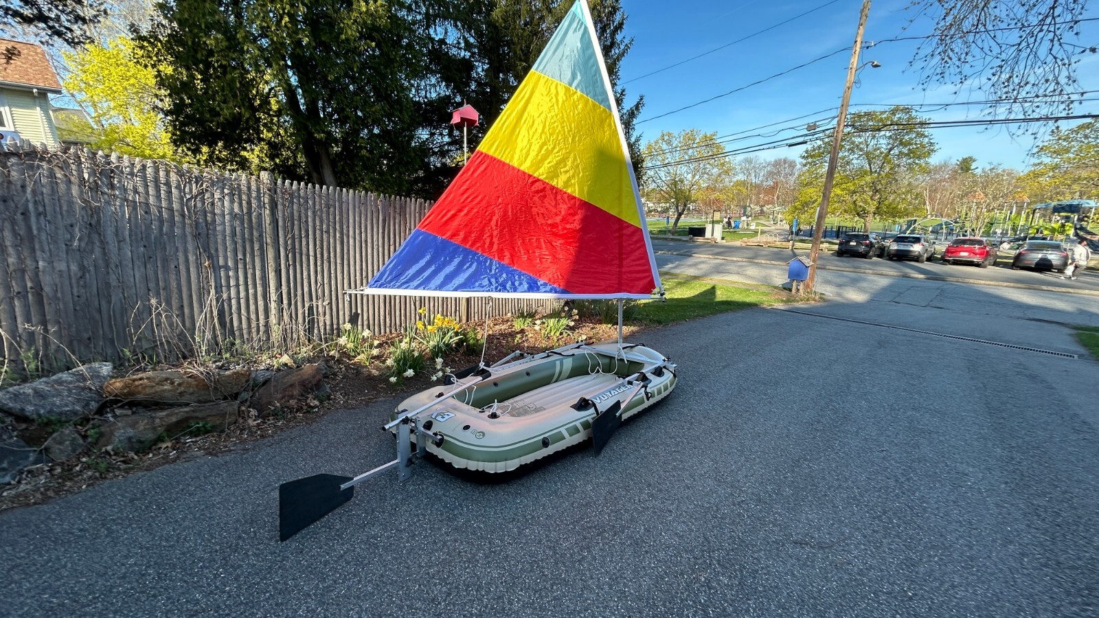 Inflatable Sailboat — Bestway Voyager X3 Hull and Sailboats To Go Sail Kit