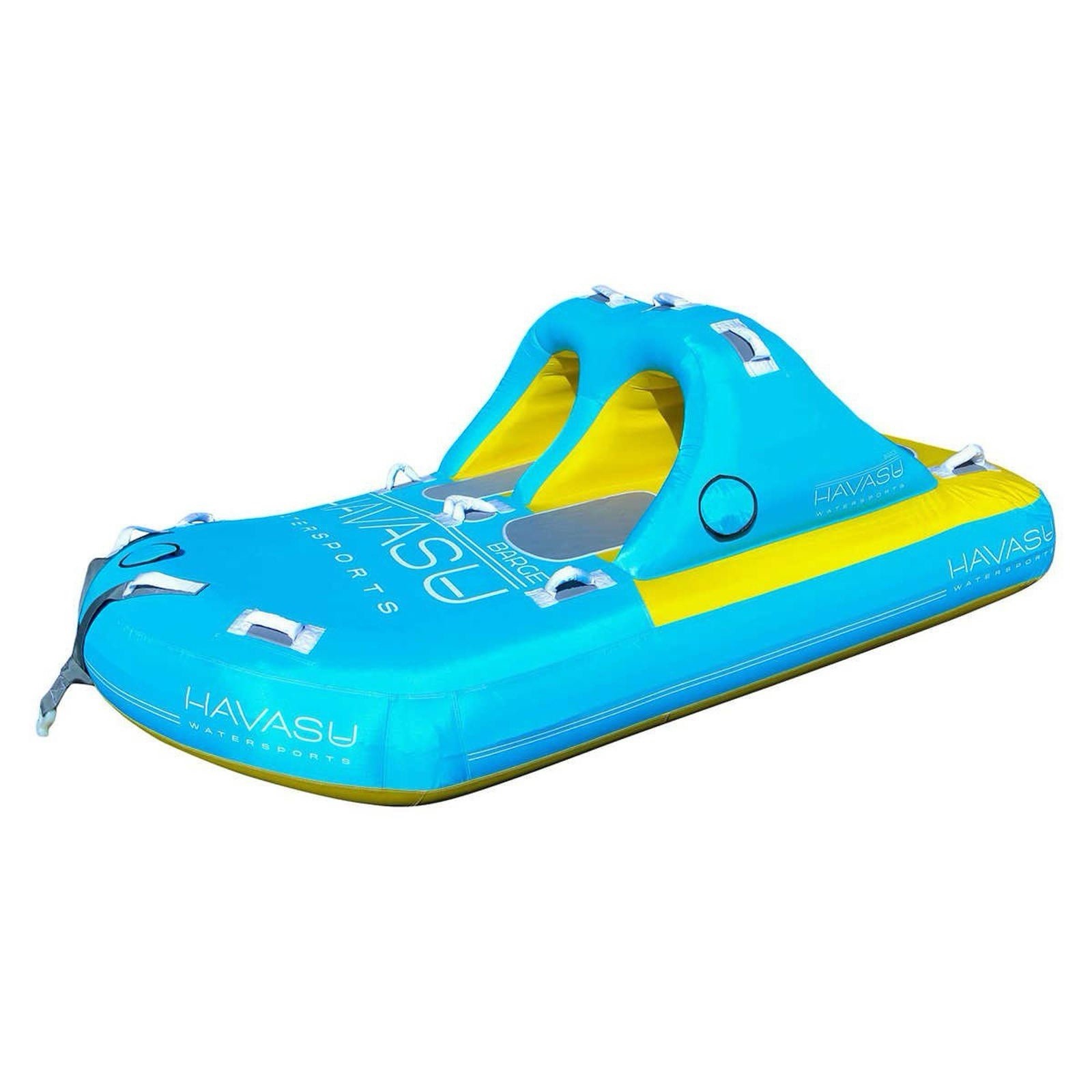 1-4 Person Towable Tube for Boat Jet Ski Inflatable Raft w/ Pump, Rope 510lb Cap