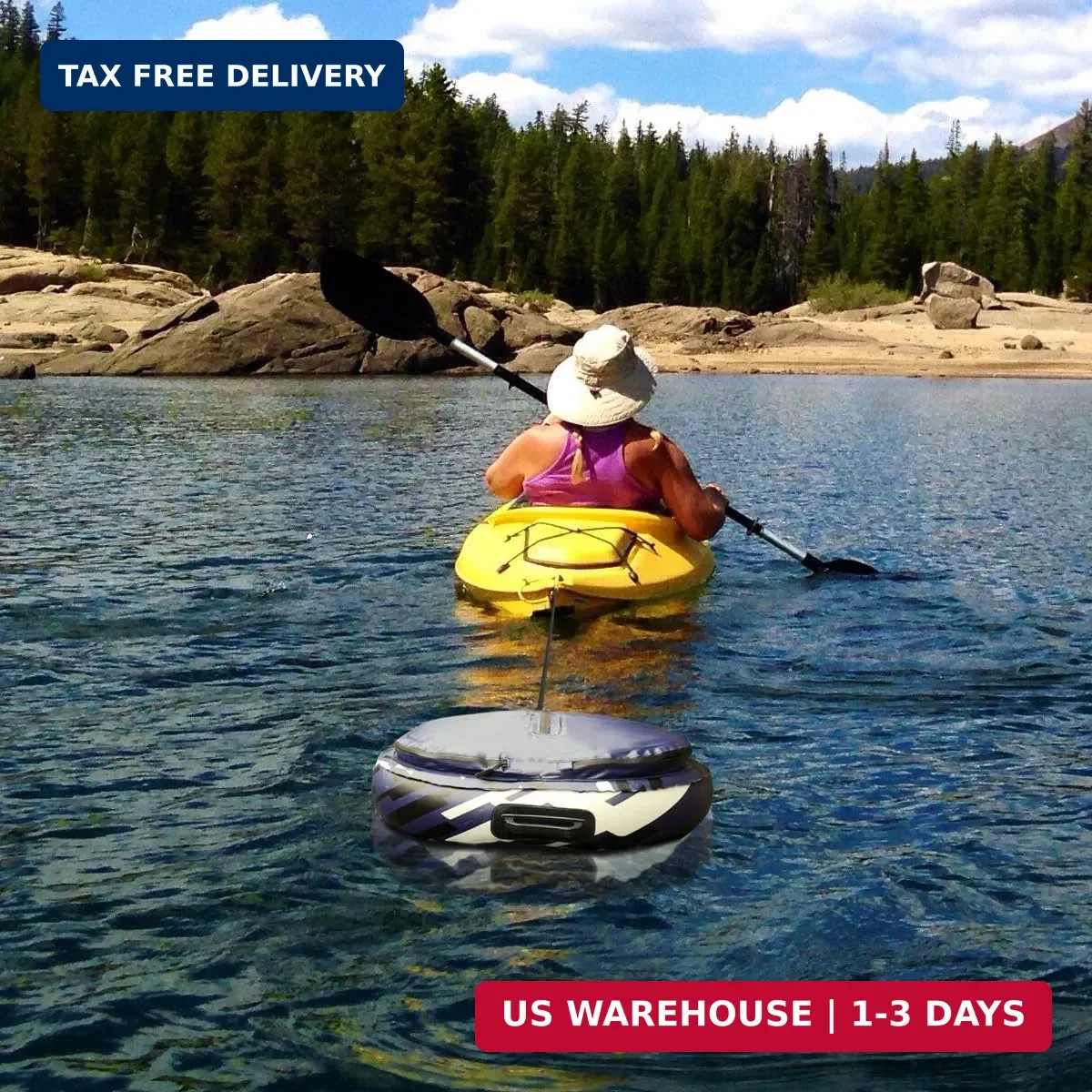 Adventure-30 Kayak River Cooler with Tow Rope, Insulated Heavy Duty PVC, Floatin