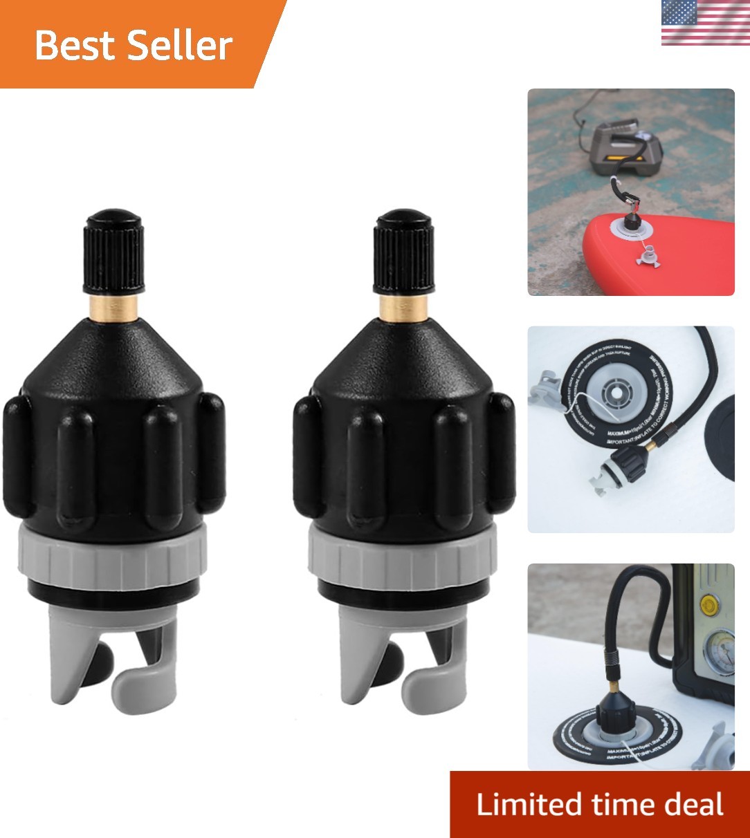 Effortless Inflation Adapter for Inflatable Boards & Boats – 10L/min Flow