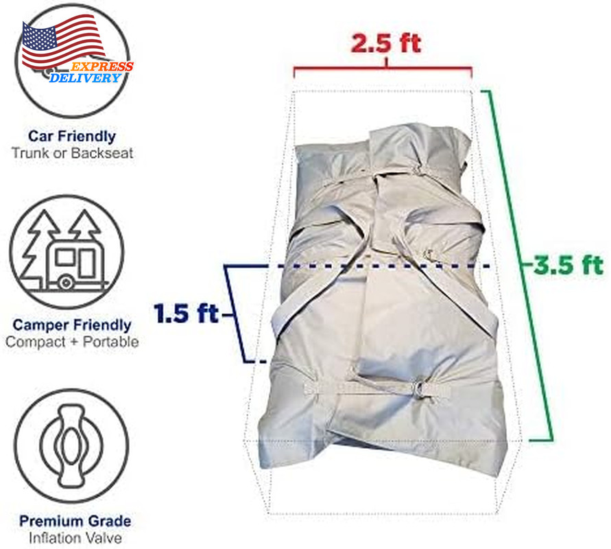 8Ft Dana Inflatable Sport Tender Dinghy Boat 3 Person 10 Horsepower White/Gray
