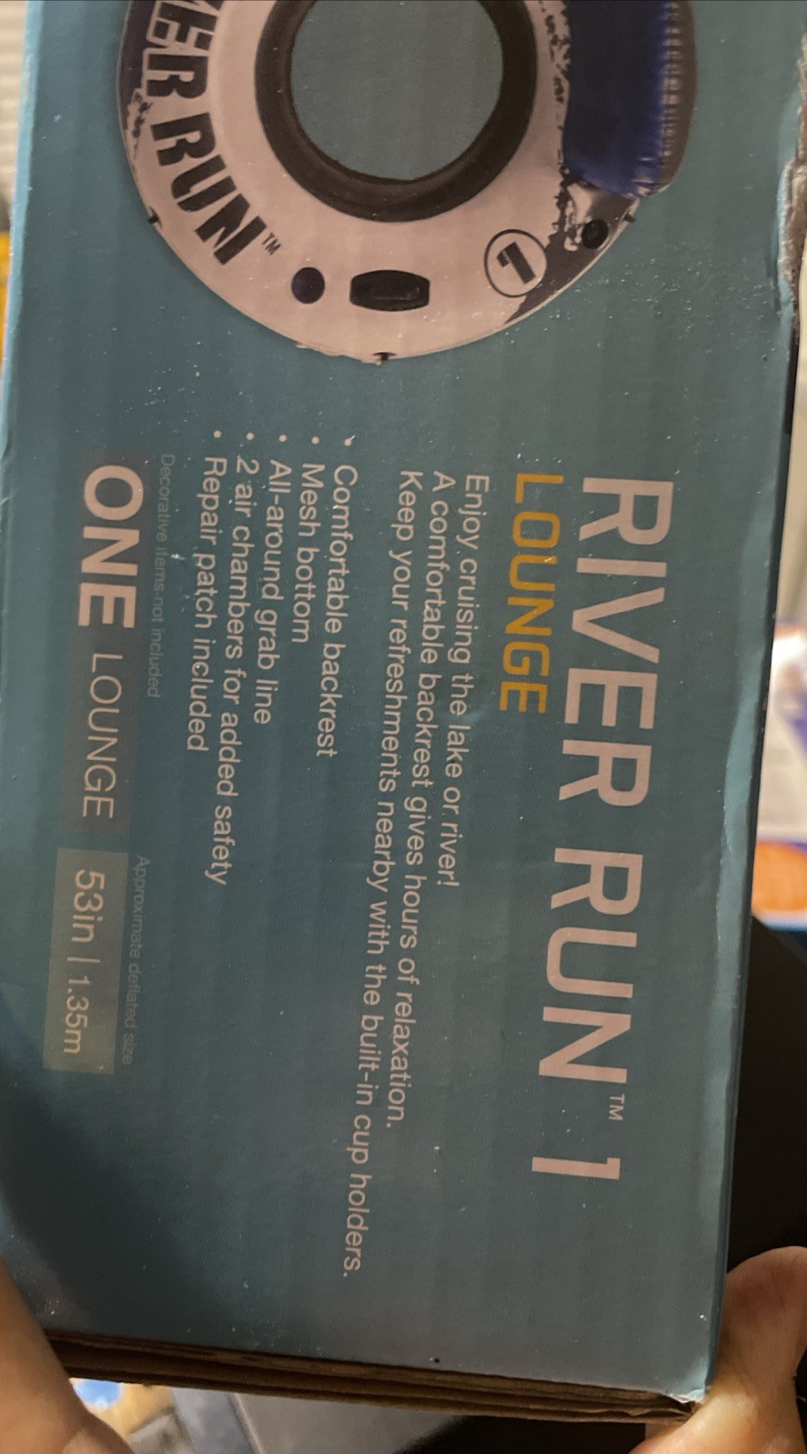 Intex River Run I Sport Lounge Inflatable Water Float 53 Diameter Brand New