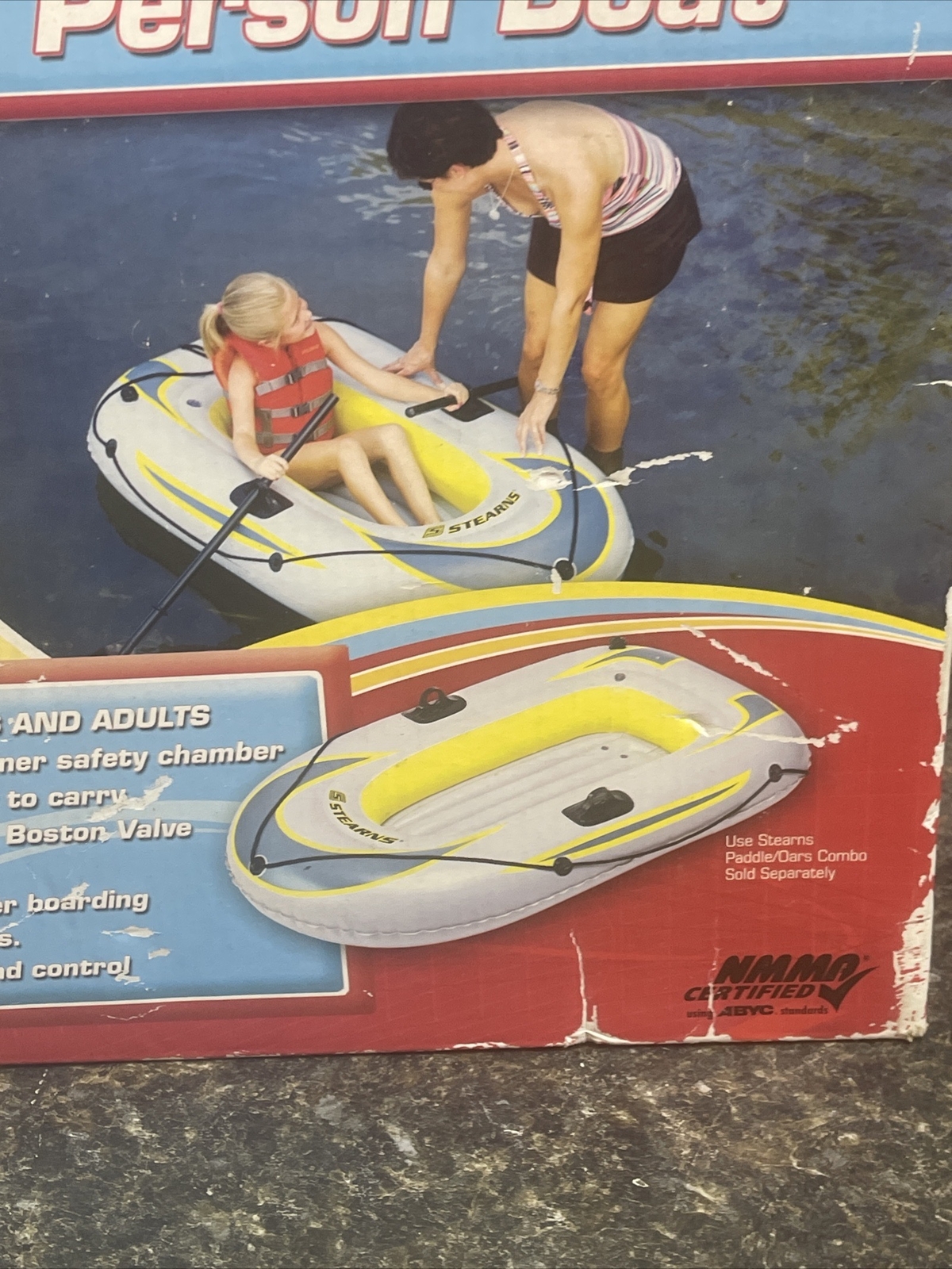 Stearns Inflatable One Person Boat Lightweight Design New Fast Shipping