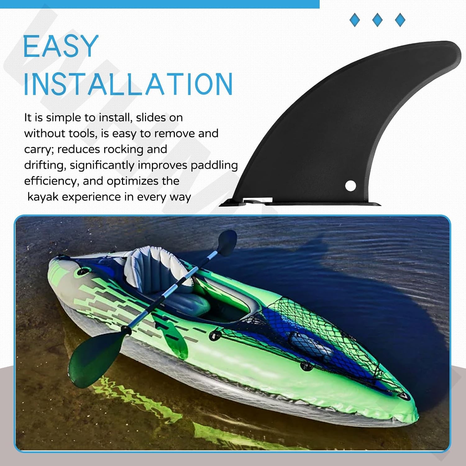 Skeg Fin Rudder for Inflatable Kayak Challenger K1 K2 Explorer K2 Replace 12181