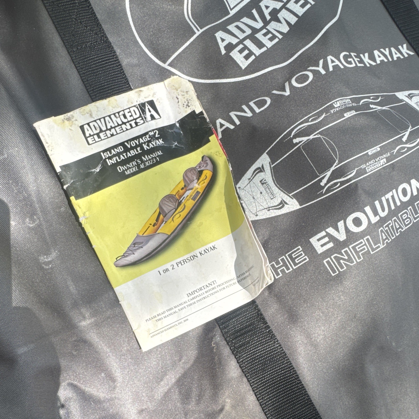 Advanced Elements Island Voyage 2 Inflatable Kayak Yellow/Gray AE3032-Y
