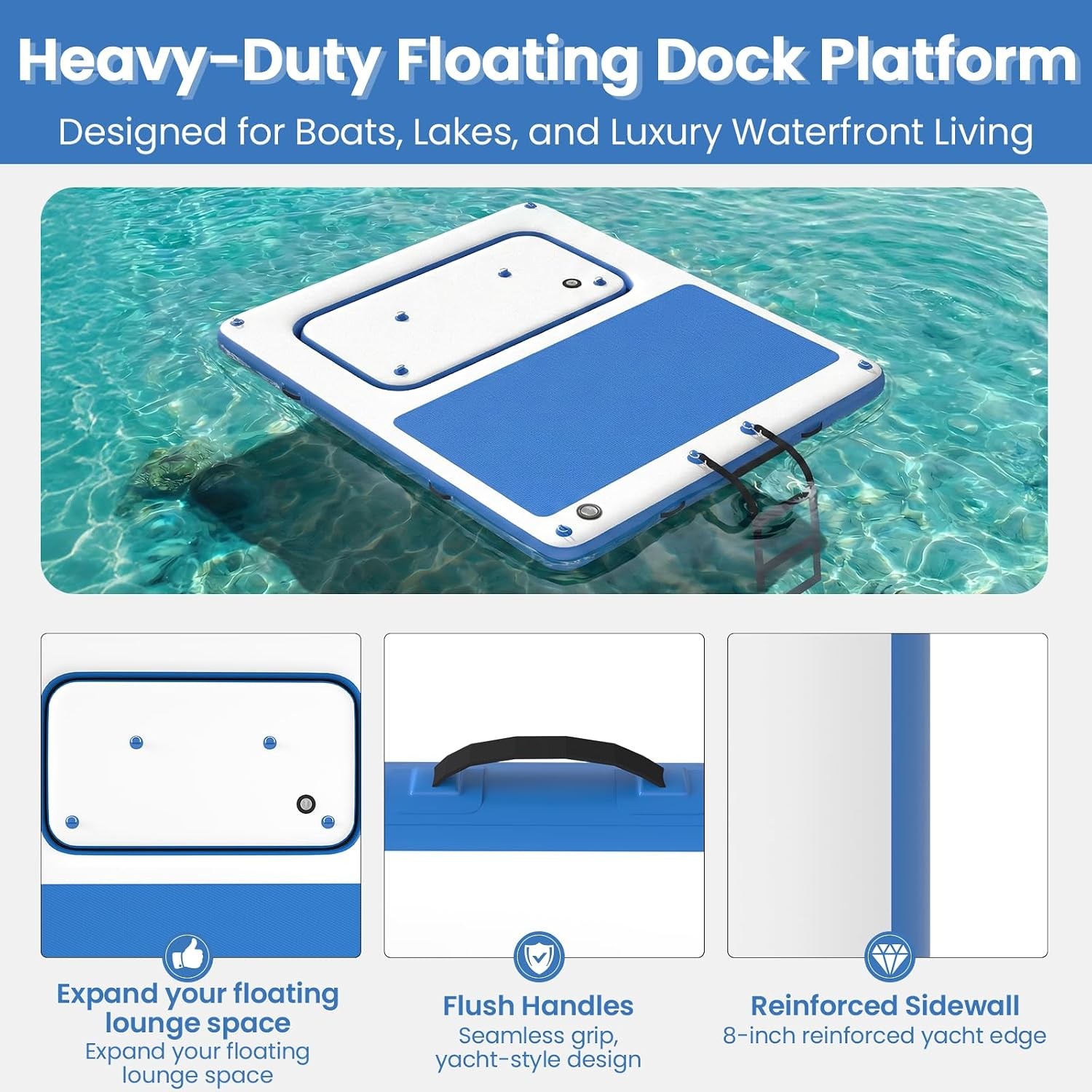 Inflatable Floating Dock Series Inflatable Dock Floating Platform Lake Floats