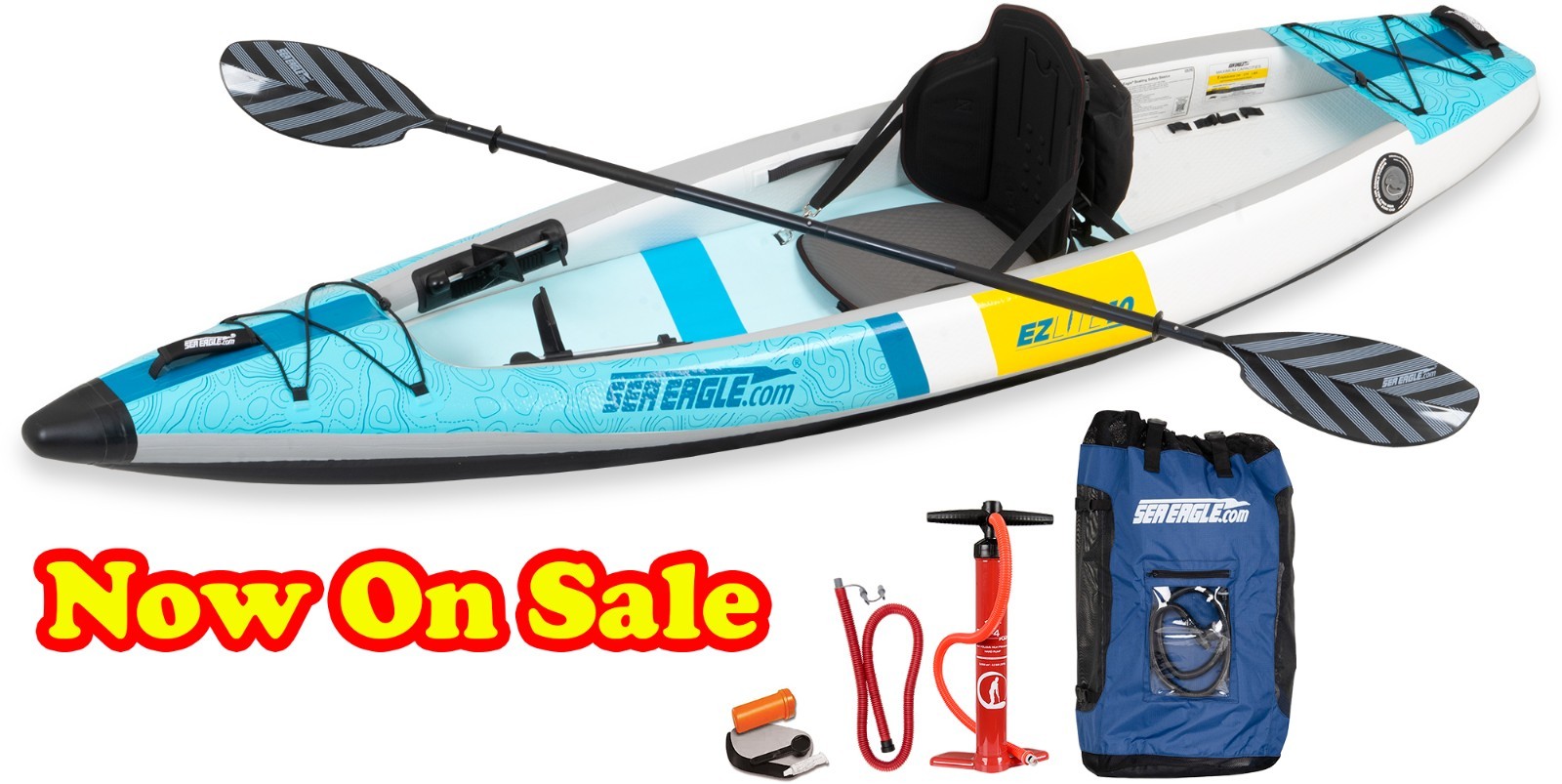 Sea Eagle Inflatable EZLite10 Kayak Pro Package – FREE S&H, 3 Year Warranty