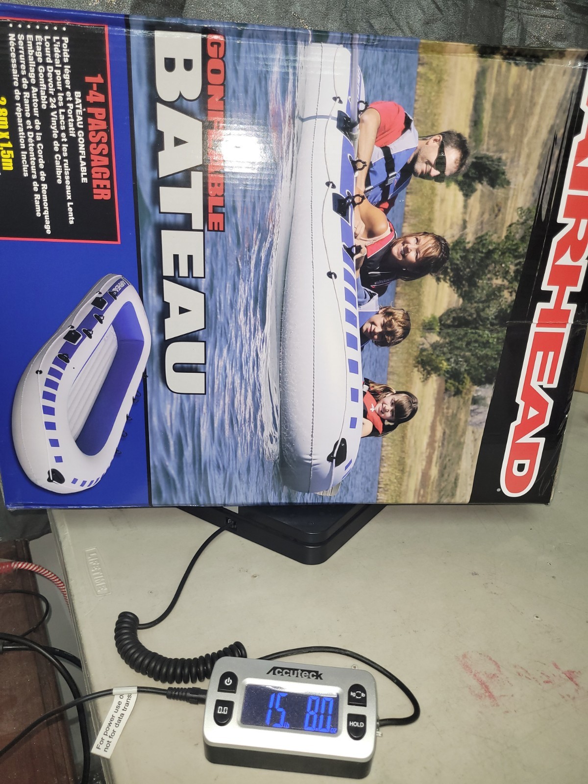 Inflatable Raft Boat 1-4 Person Portable 9.25ft X 5ft 680lb Capacity Quality Nib