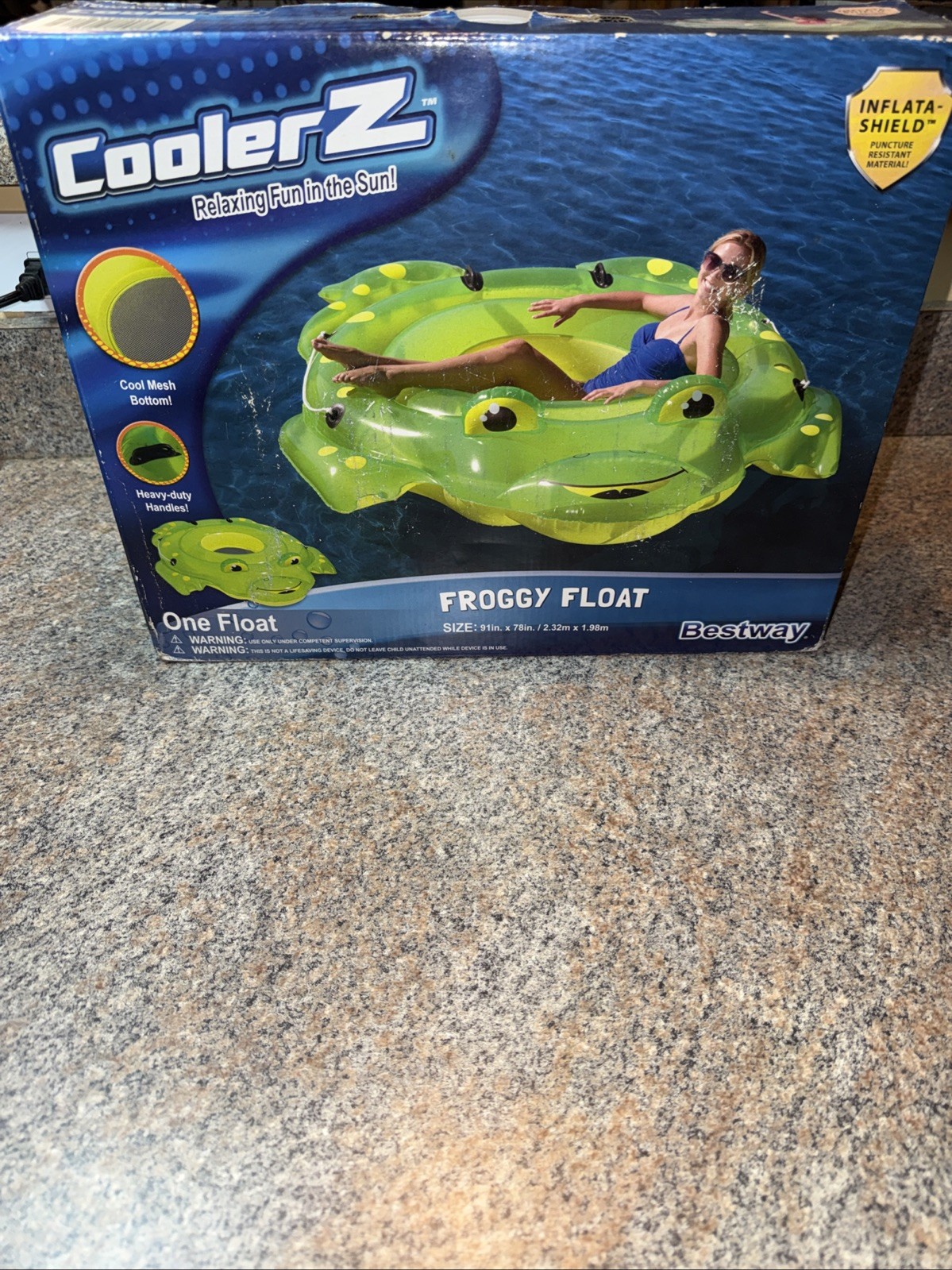 Bestway Cooler Z Froggy Float 91” X 78” Large Float Puncture Resistant