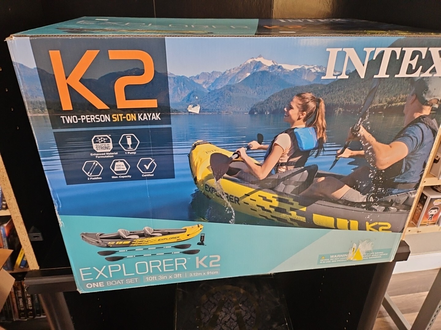 Intex Explorer K2 Kayak, 2-Person Inflatable Kayak Set with Aluminum Oars Trl8