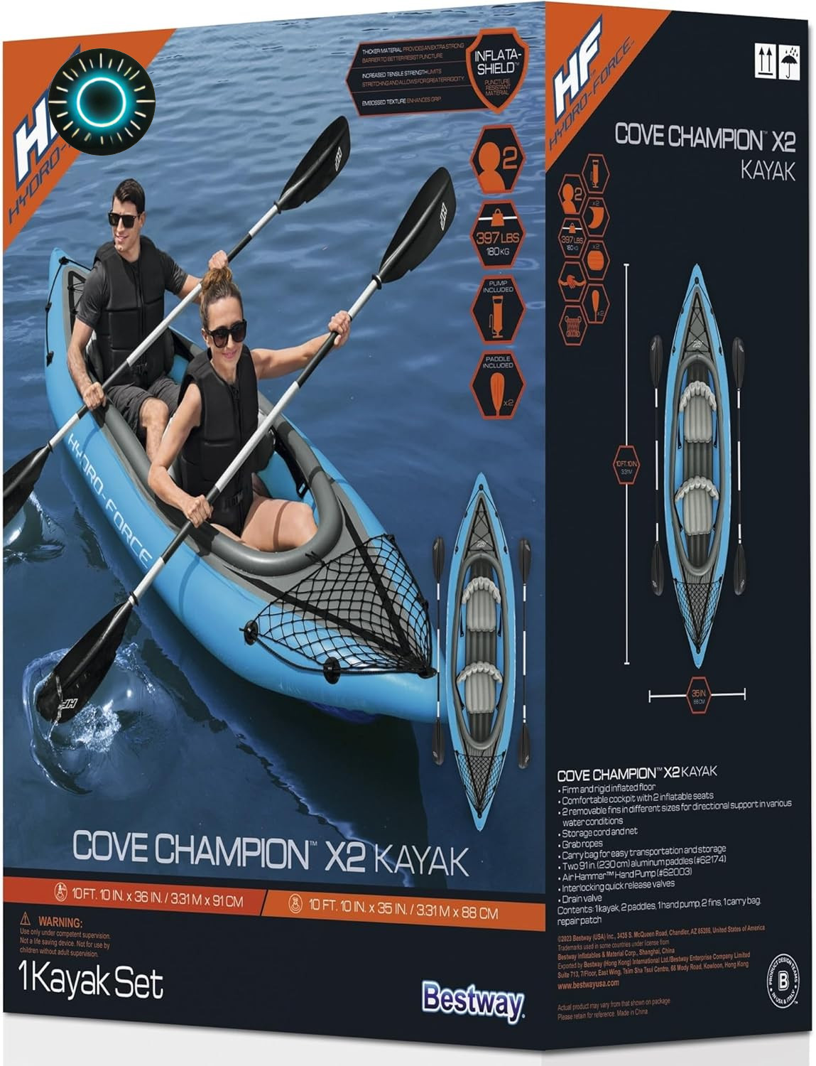 Bestway Hydro-Force 2-Person Ventura Elite Inflatable Kayak Set FREE SHIPPING