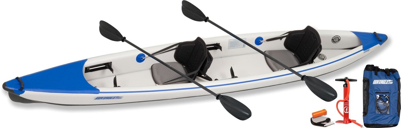 Sea Eagle 473rl Razorlite Pro Carbon Tandem Pkge Inflatable Kayak Canoe