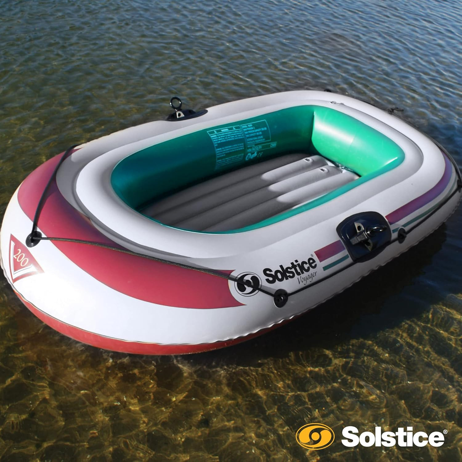 6′ Inflatable Boat Kit for Lakes & Rivers – 2-Person Raft with Oars
