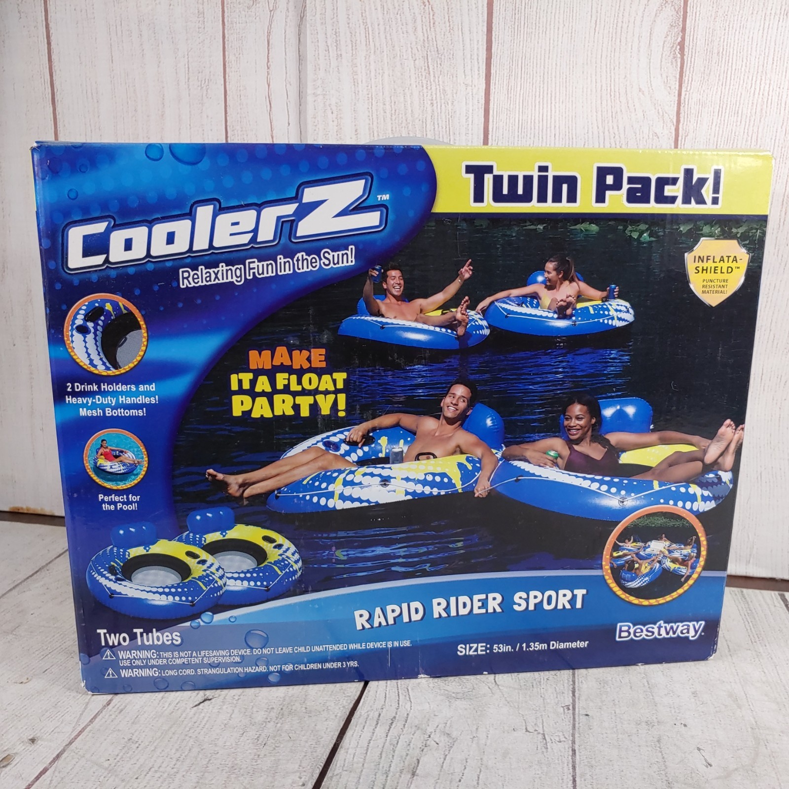 NEW SEALED – Two 2x Bestway Rapid Rider Swimming Pool Ocean & Lake Tube Float