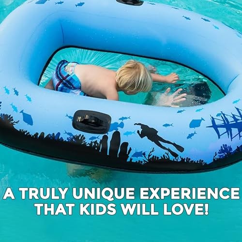 Aquavue Voyager Clear Bottom Inflatable Raft – Transparent Bottom Float for