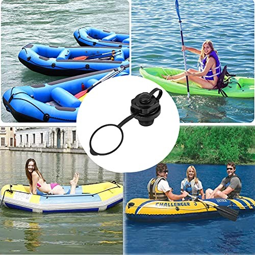 Inflatable Boat Air Valve,2PCS Inflatable Boat Replacement Caps Boat Spiral