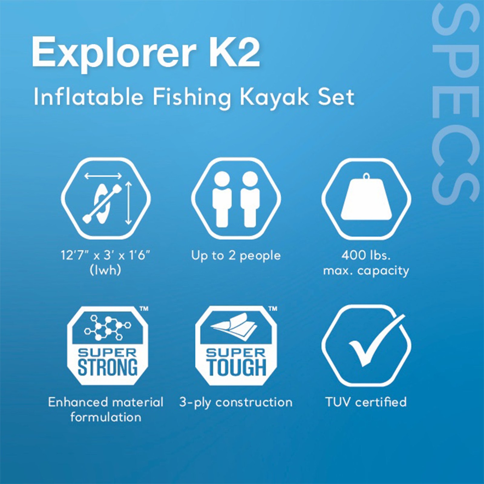 Intex Excursion Pro Inflatable 2 Person Vinyl Kayak w/ Oars & Pump, Red (2 Pack)