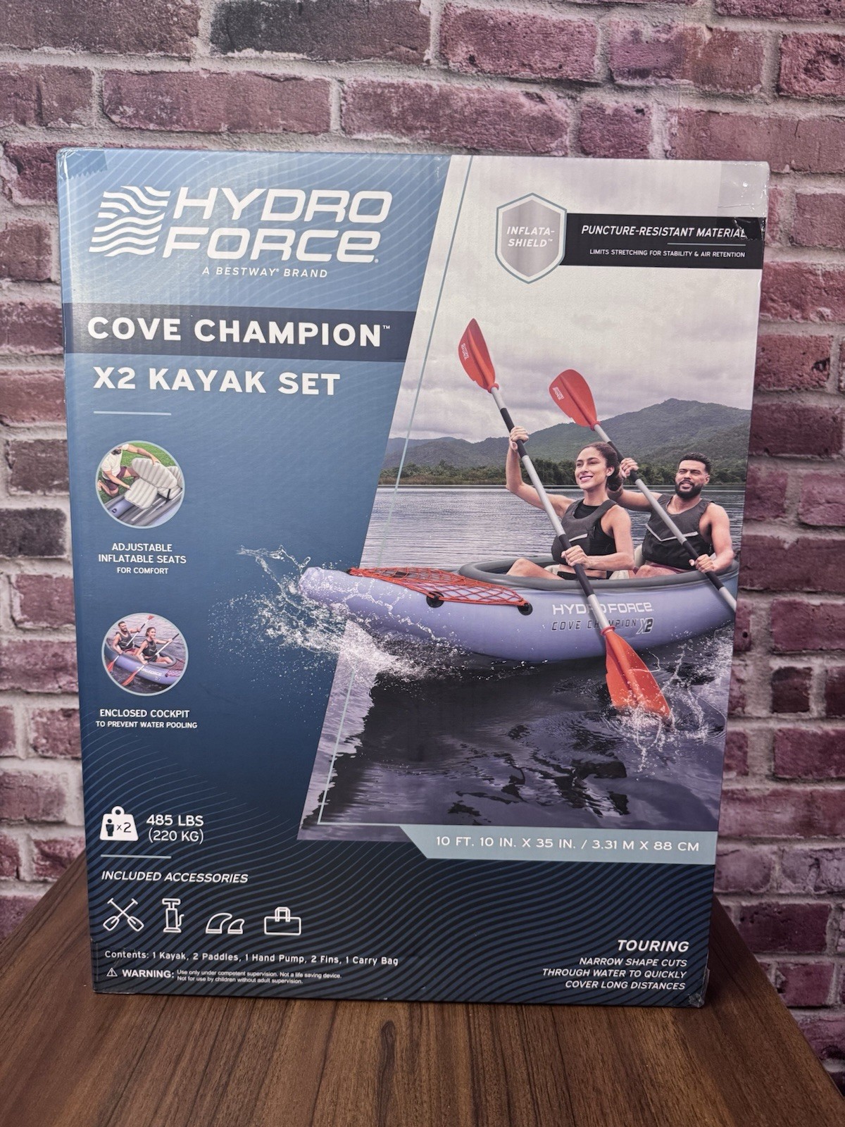 Hydro-Force Cove Champion X2 Kayak Set 73582 Inflatable-Shield 10ft 10in x 35in