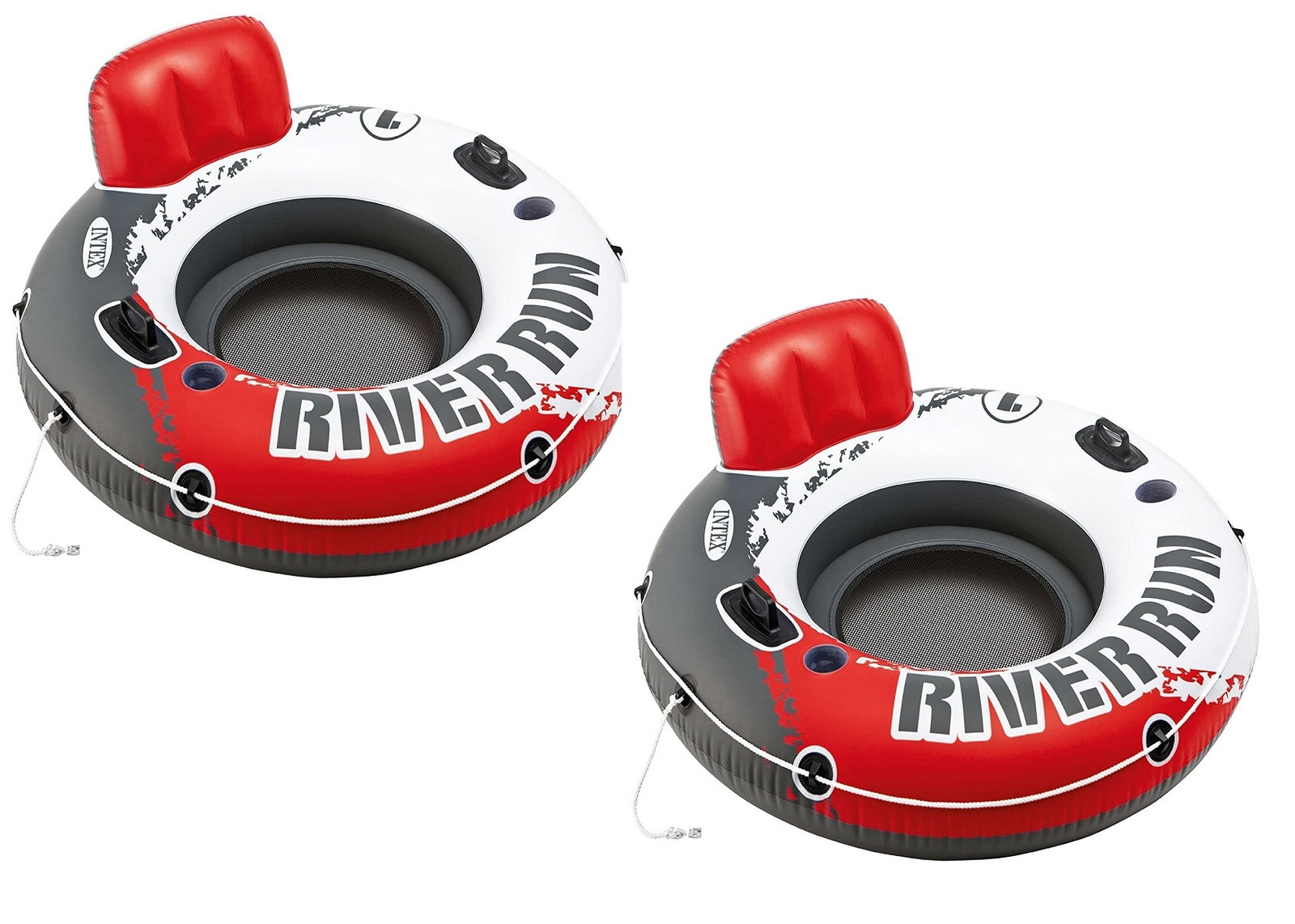 Intex Red River Run 1 Fire Edition Sport Lounge Inflatable Water Float 53inch Di