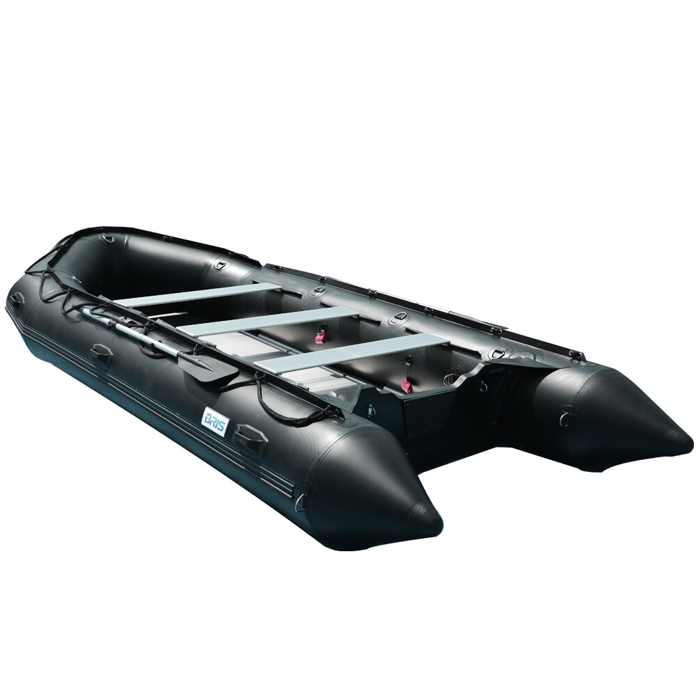 BRIS 15.4 ft Inflatable PVC Boat Inflatable Rescue Fishing Pontoon Boat Dinghy