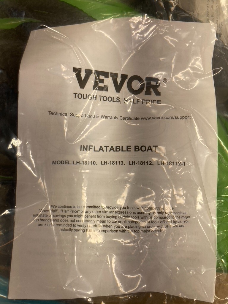 VEVOR 4 Person Inflatable Rafting and Fishing Boat Set with Oars -BRAND NEW!