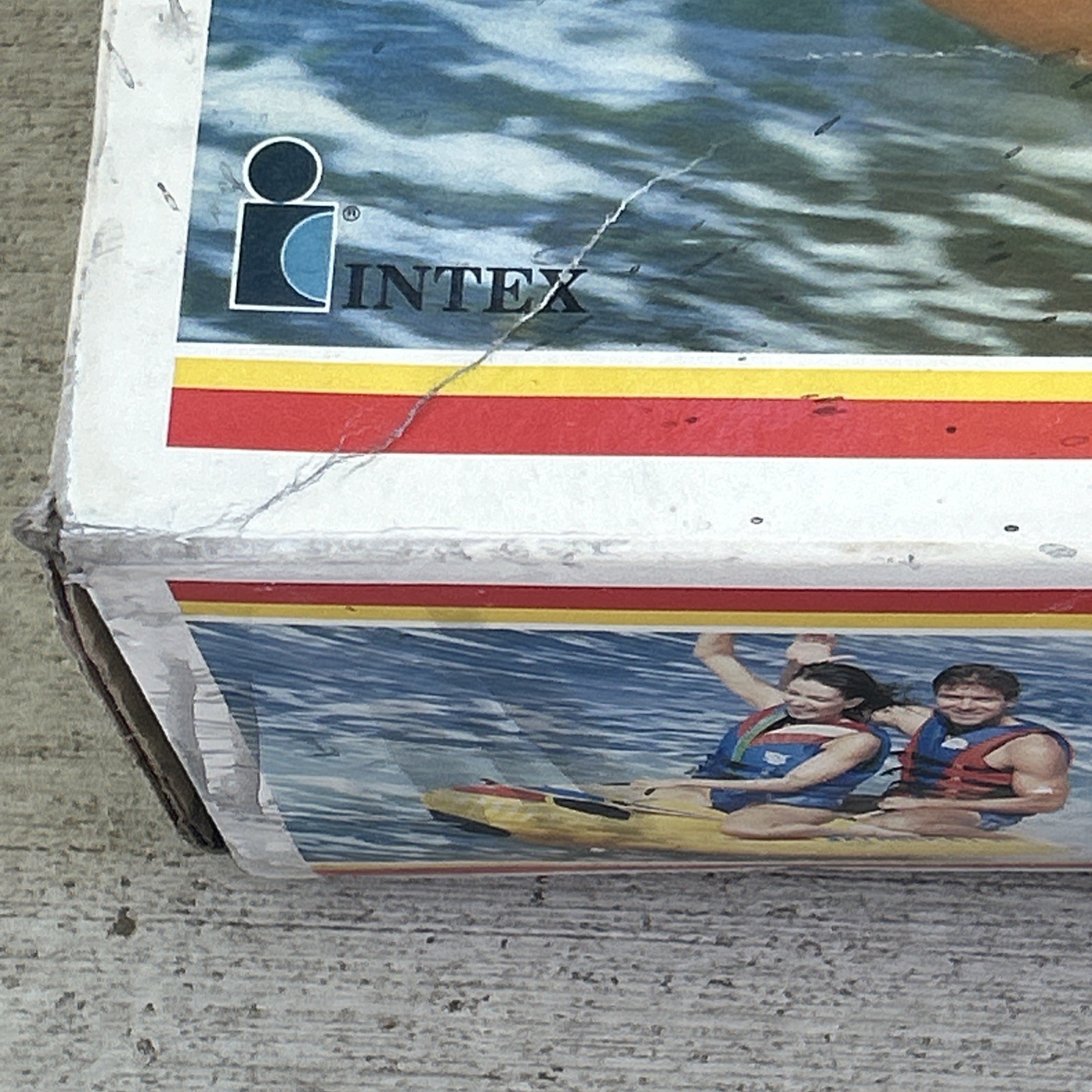 Vintage 1986 Intex Recreation SKI ROCKET One Person Ski Boat Inflatable 61”x39”