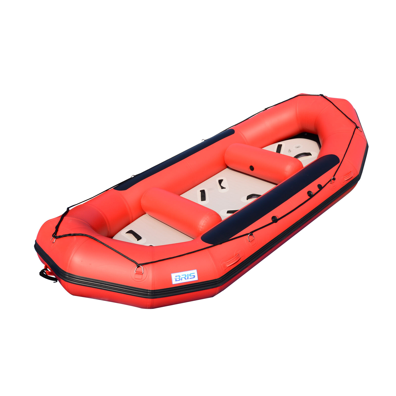 BRIS 13ft Inflatable River Raft 6 Person White Water Rescue Raft FloatingTubes