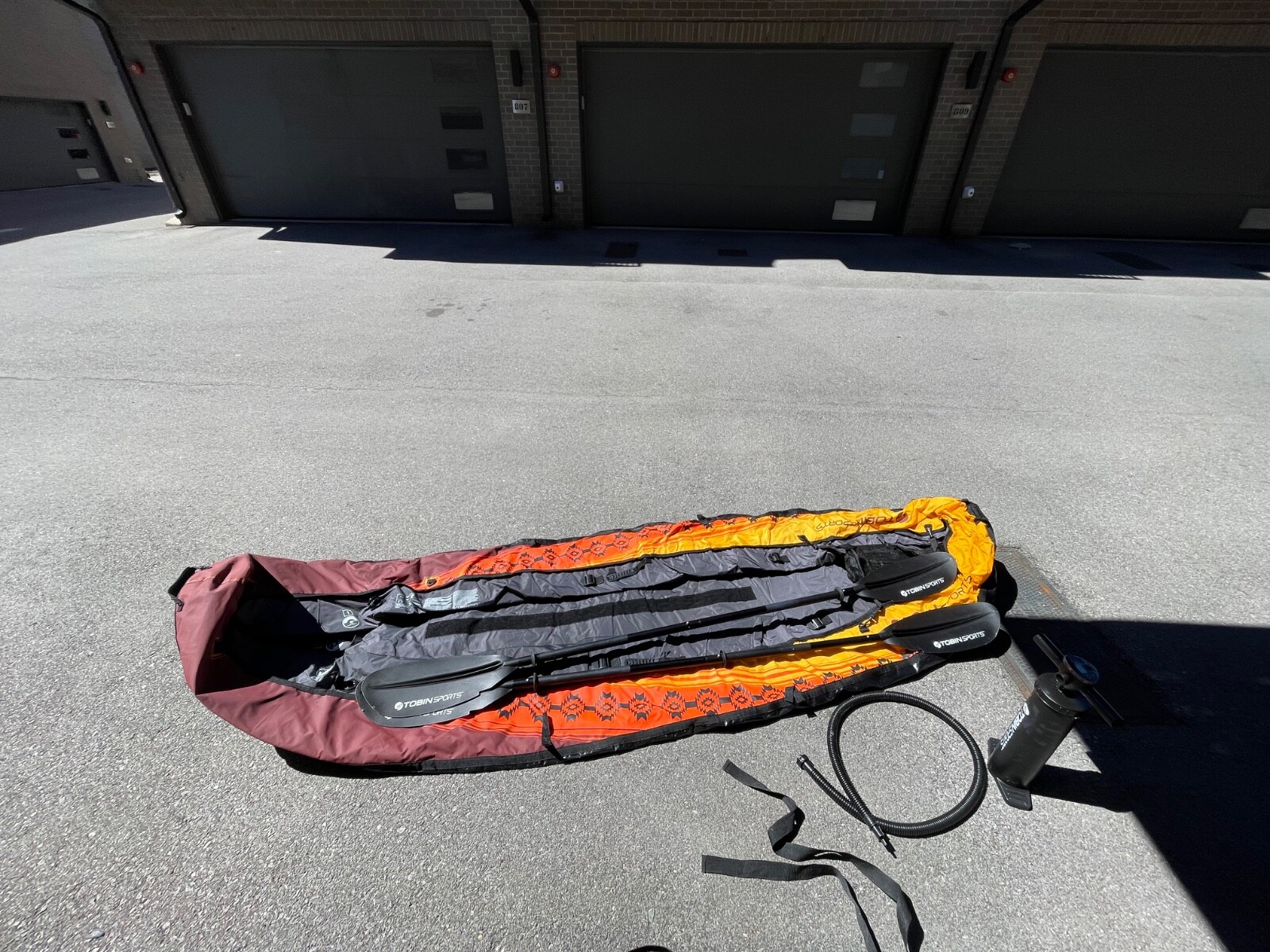 Inflatable Orange Kayak : 2 person