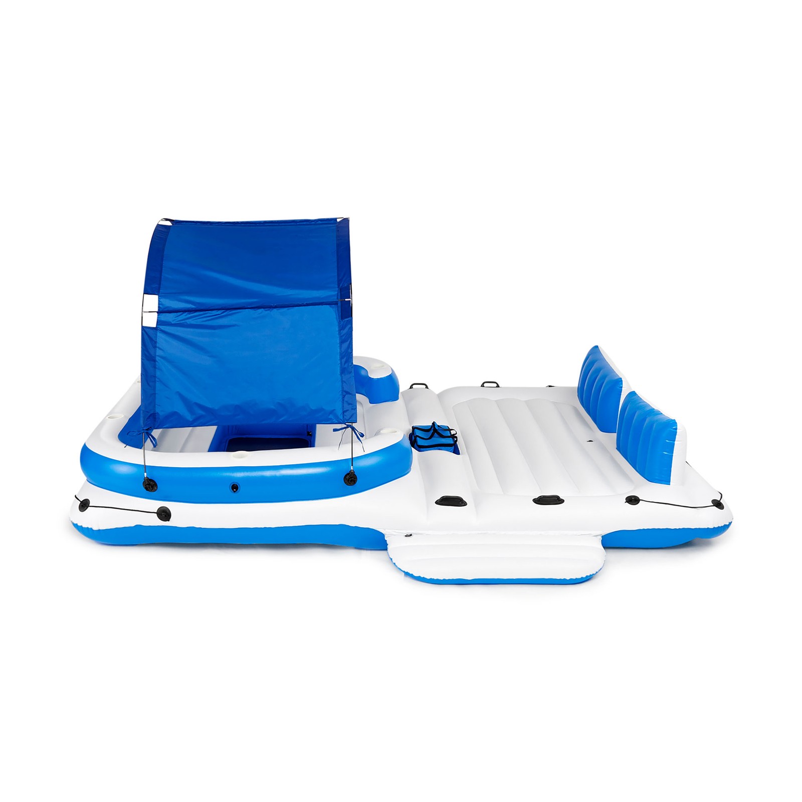 Intex Inflatable Canopy Island Float & Bestway Tropical Breeze 6 Person Float