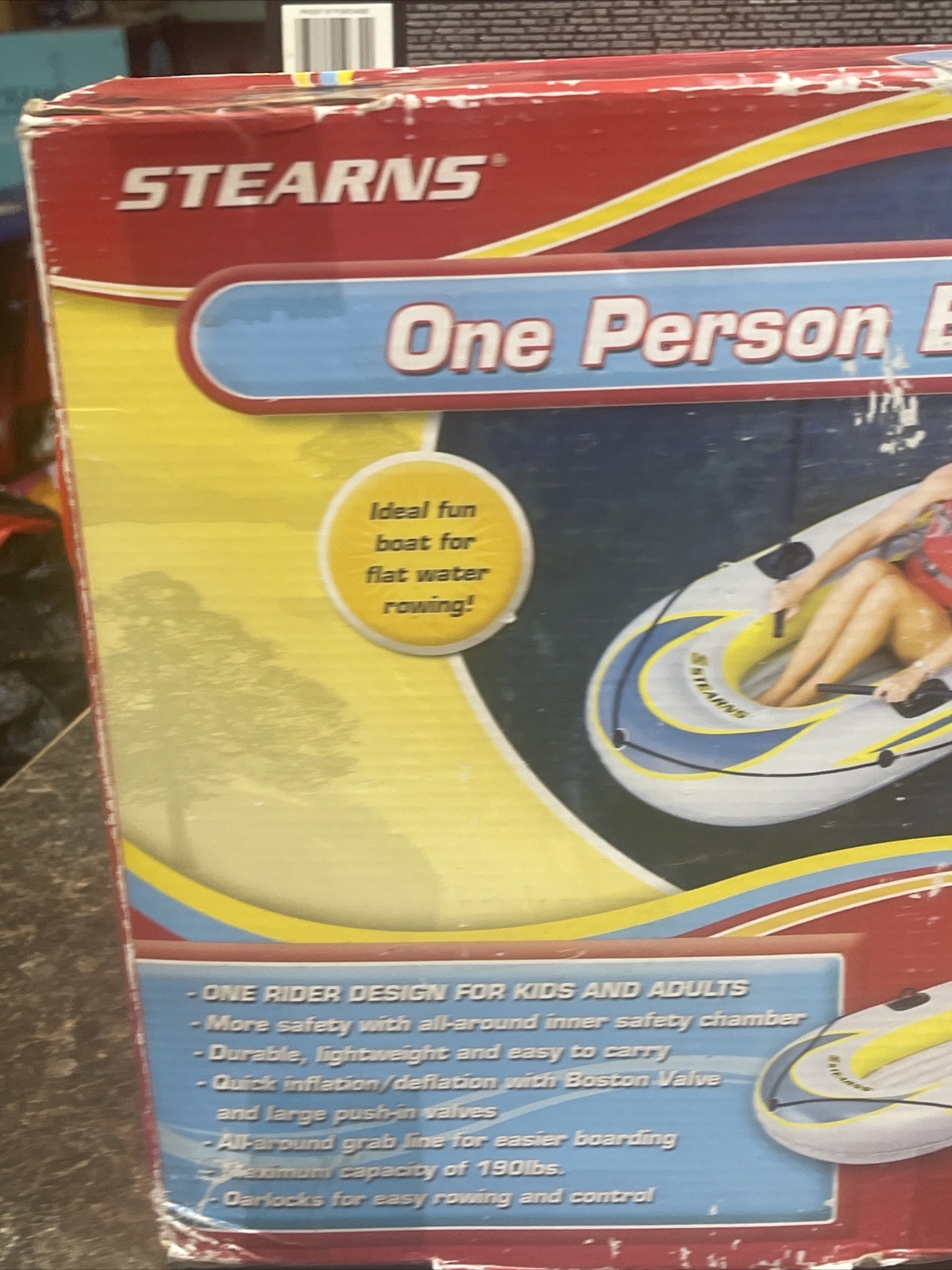 Stearns Inflatable One Person Boat Lightweight Design New Fast Shipping