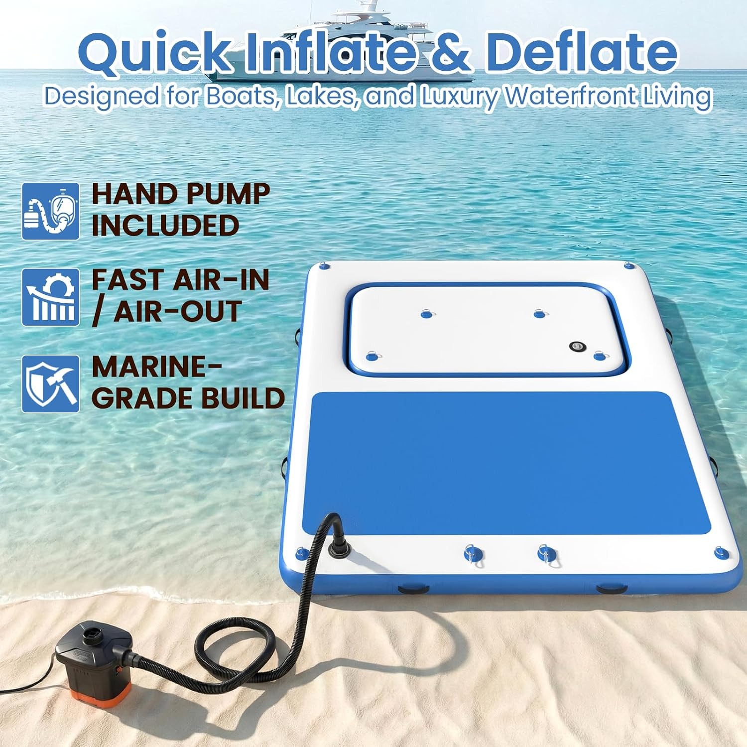 Inflatable Floating Dock Series Inflatable Dock Floating Platform Lake Floats