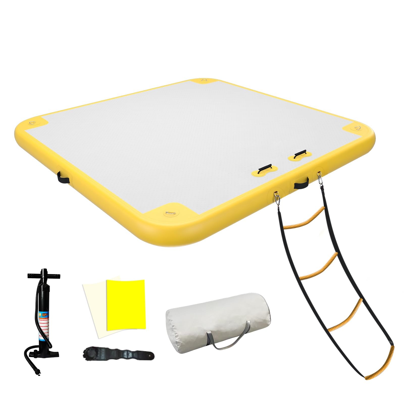 Inflatable Floating Dock Platform 6ft Swim Mat, Inflatable Floating Island Raft