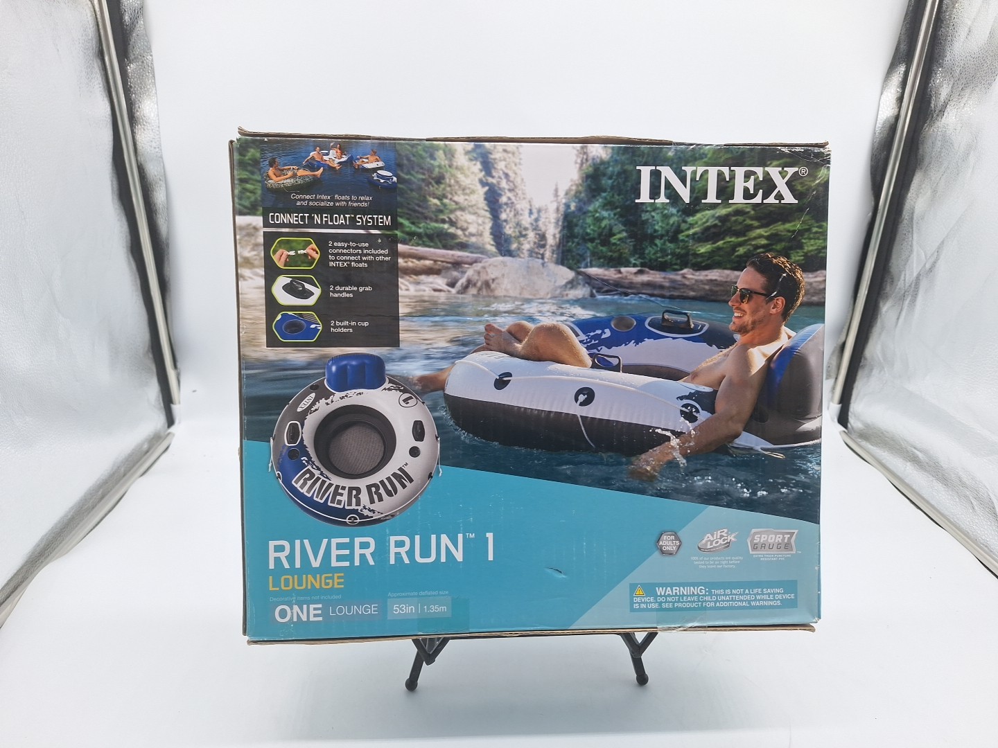 Intex River Run I Sport Lounge Inflatable Water Float 53 Diameter