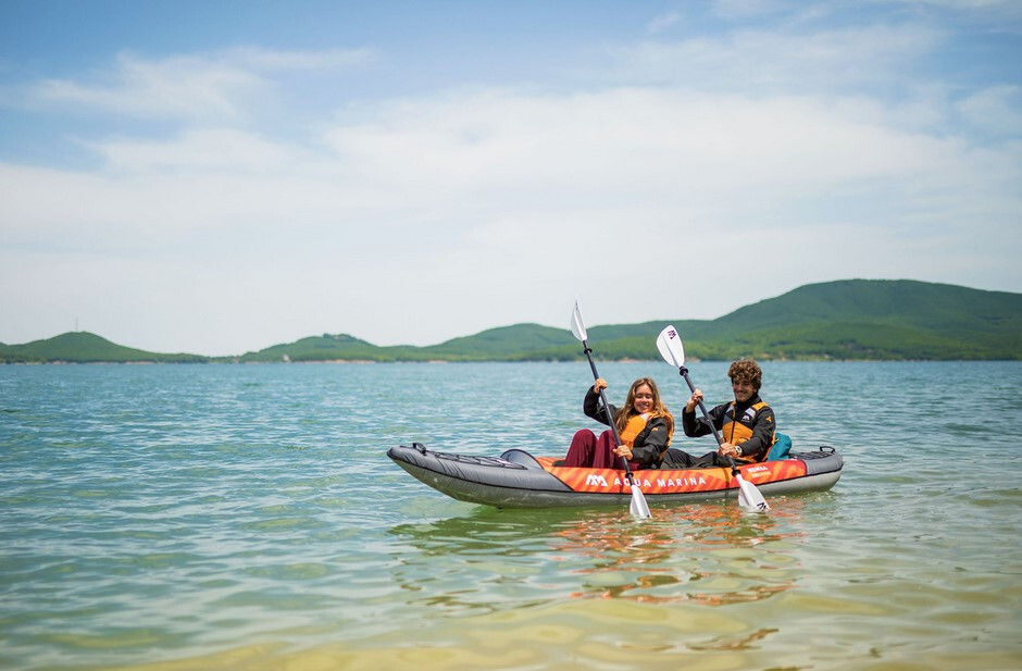 Aqua Marina 12’10» Memba-390 Touring Inflatable Kayak, 2-person, w/ paddles