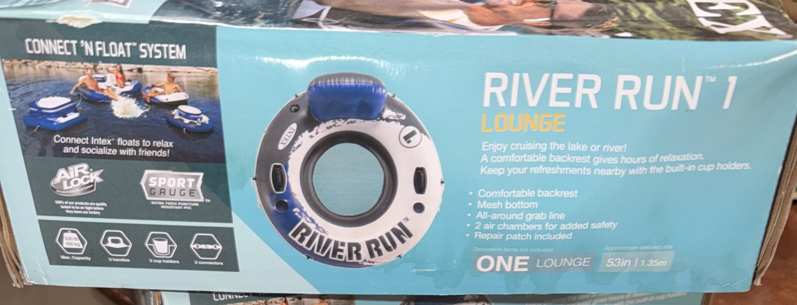Intex River Run 1 Person Inflatable Floating Water Tube Raft 2 Available