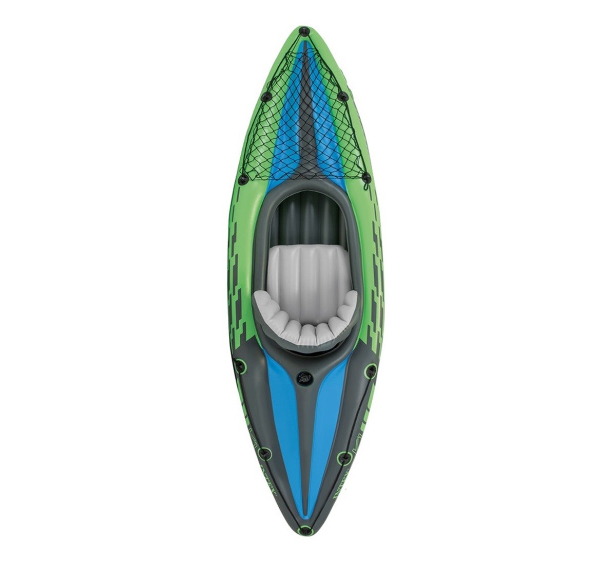 Intex Challenger K1 Inflatable Kayak with Oars and Pump Green/Blue 2Pack
