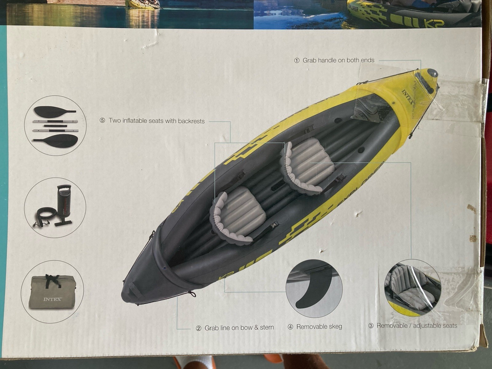 Intex Explorer K2 Inflatable Kayak – 2 Person
