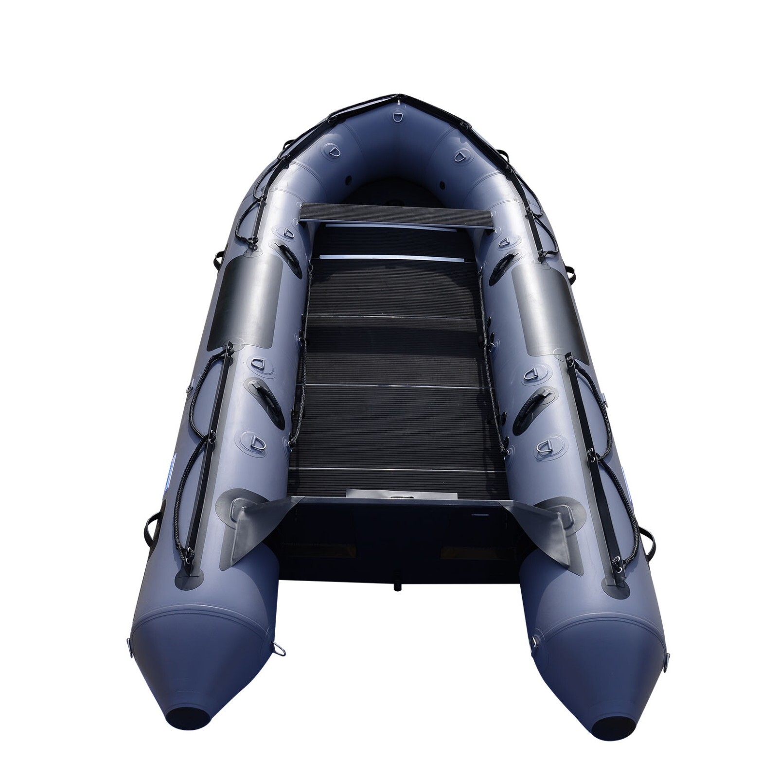BRIS 14.5ft Inflatable Boat Inflatable Fishing Pontoon Boat ALUMINUM TRANSOM