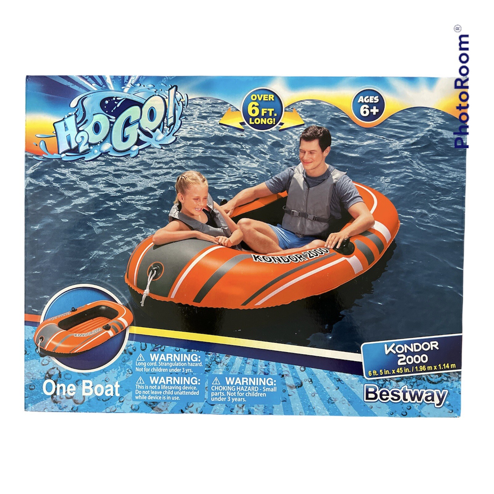 Bestway H2O Go 6 ft. 5 in. x 45 in. Kondor 2000 Inflatable Boat