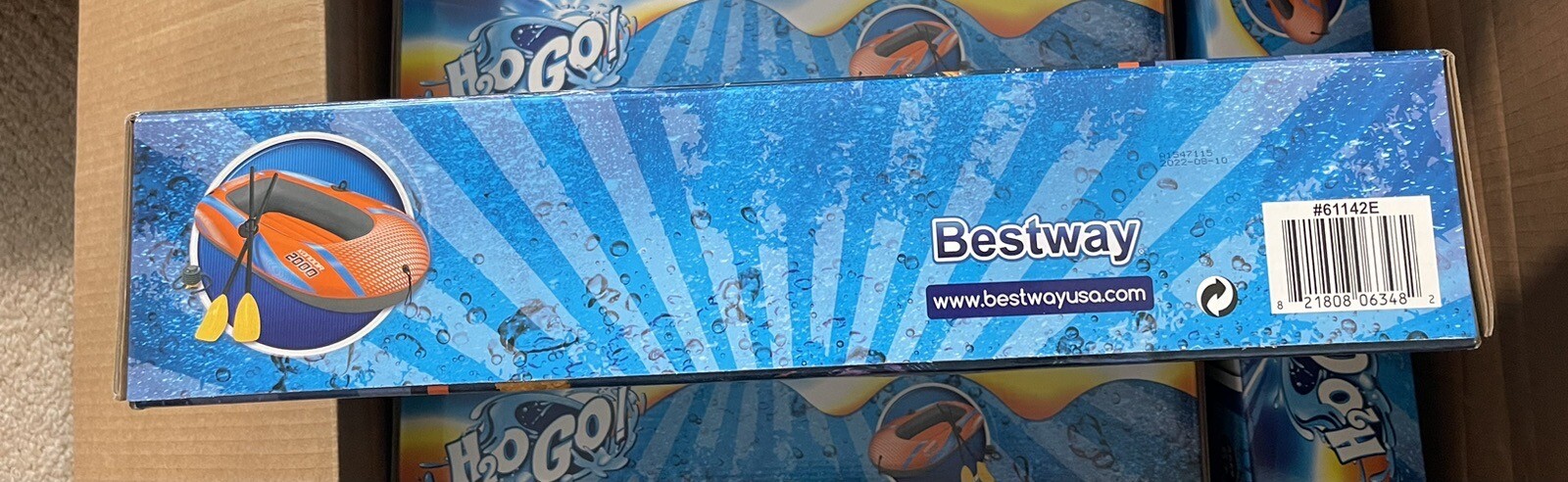 Bestway 61142E Kondor 2000 Raft Set Inflatable Boat-Orange-Brand New-Fast Ship