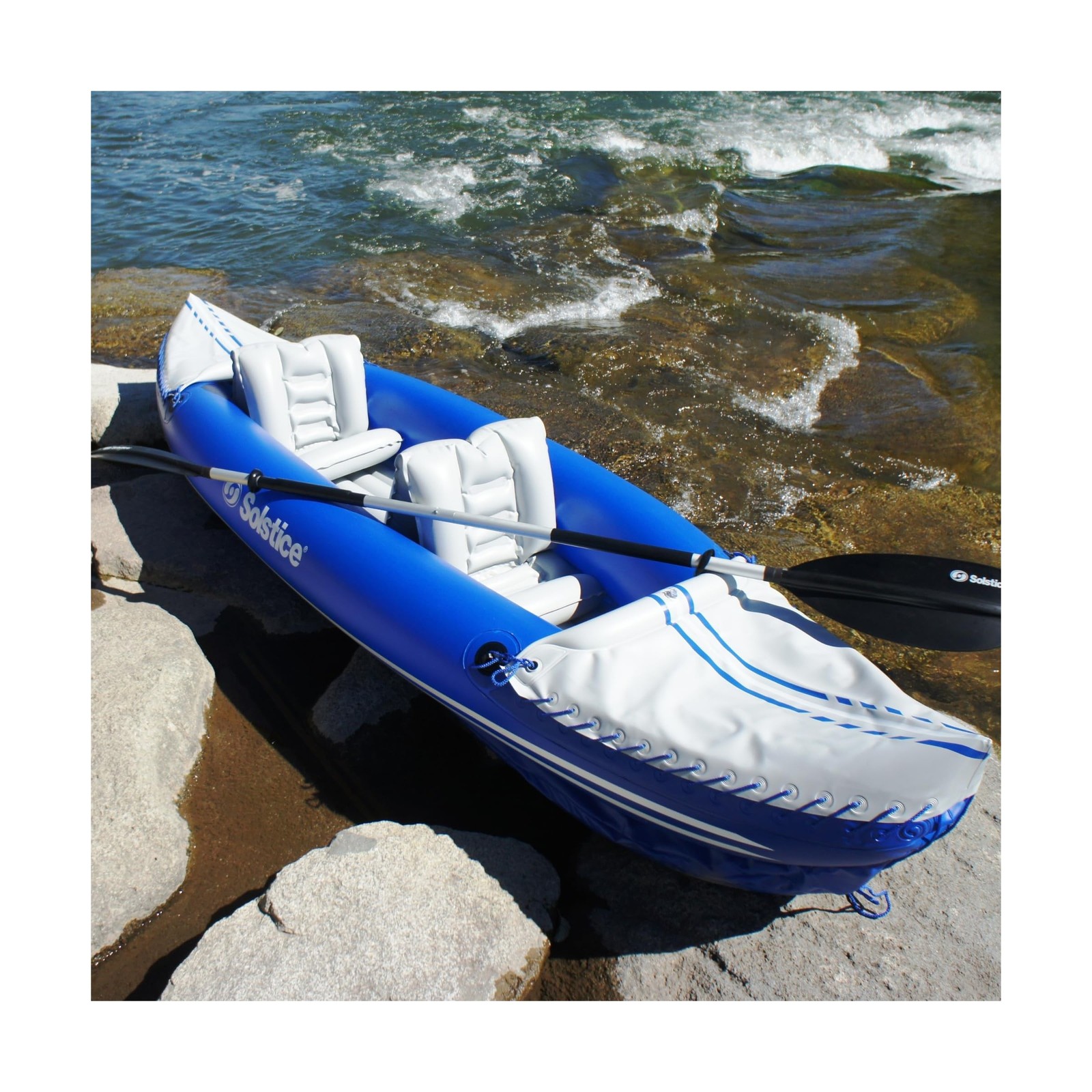 SOLSTICE Rogue 1 to 2 Person Inflatable Fishing Kayak Boat for Adults & Kids …